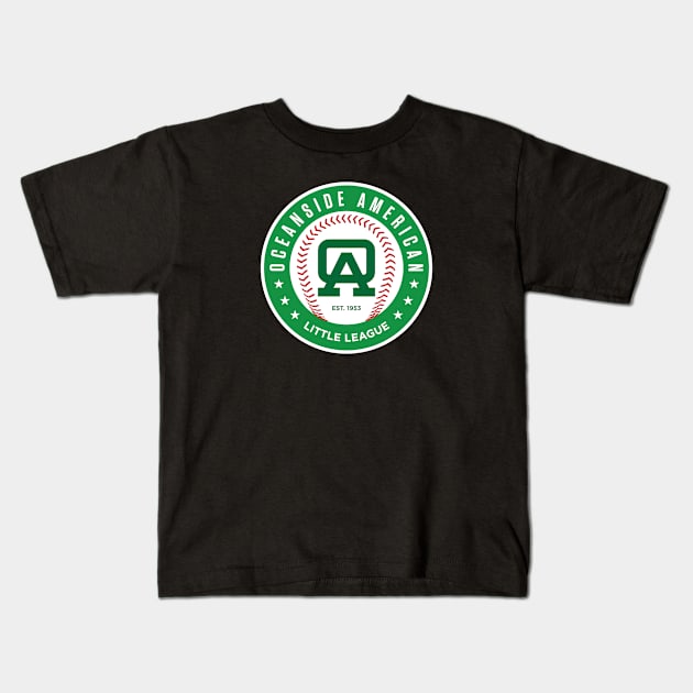 OALL League Logo - Green Kids T-Shirt by Oceanside American Little League